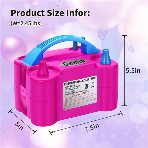 Balloon Pump Kit Electric Balloon Garland Arch Kit Air Blower Inflator for Party - Picture 3 of 6